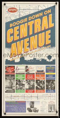 4s165 BOOGIE DOWN ON CENTRAL AVENUE special music 18x36 '90s cool design & images of jazz greats!