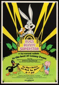 4s382 BUGS BUNNY SUPERSTAR special 25x36 '75 Looney Tunes Daffy Duck & Porky Pig!