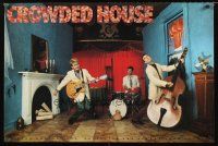 4s168 CROWDED HOUSE special 24x36 '86 cool image of band, self-titled album release!