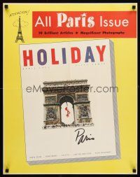 4s246 HOLIDAY APRIL 1953 special poster 22x28 '53 special all-Paris issue!