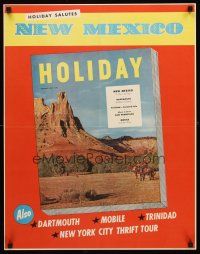 4s247 HOLIDAY FEBRUARY 1952 special poster 22x28 '52 cool images of New Mexico!