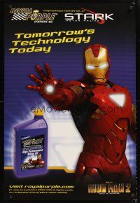4s458 IRON MAN 2 special 24x36 '10 Robert Downey, Jr., Royal Purple oil product tie-in!