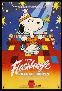 4s459 IT'S FLASHBEAGLE CHARLIE BROWN/SHE'S A GOOD SKATE CHARLIE BROWN video special 24x36 '85!