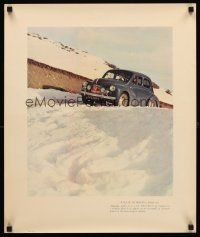 4s330 RALLYE DE MONTE-CARLO 1951 French special 20x24 '51 cool image of Renault 4CV in snow!