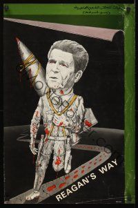 4s523 REAGAN'S WAY special 18x27 '86 political documentary w/art of bloody former president!
