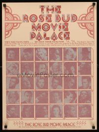 4s534 ROSEBUD MOVIE PALACE local theater 18x25 '70s great images of classic stars!