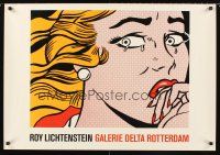 4s018 ROY LICHTENSTEIN special Dutch museum 24x35 '84 cool pop art of crying girl!