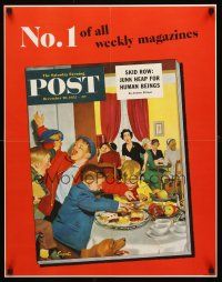 4s272 SATURDAY EVENING POST DECEMBER 20, 1952 special poster 22x28 '52 Dick Sargent art!