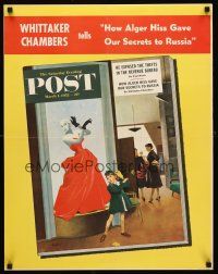 4s276 SATURDAY EVENING POST MARCH 1, 1952 special poster 22x28 '52 George Hughes art!
