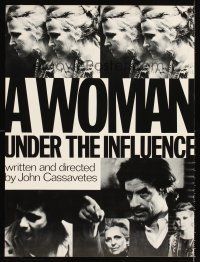 4s586 WOMAN UNDER THE INFLUENCE special 24x32 '74 John Cassavetes, Peter Falk, Gena Rowlands!