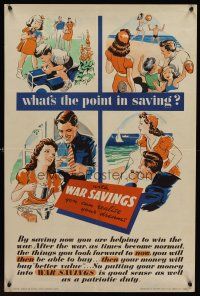 4s141 WAR SAVINGS war poster '40s WWII English savings certificates!