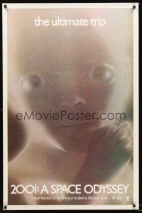 4t180 2001: A SPACE ODYSSEY 1sh R71 Stanley Kubrick, super close image of star child!
