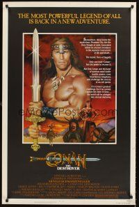 4t222 CONAN THE DESTROYER 1sh '84 Arnold Schwarzenegger is the most powerful legend of all!