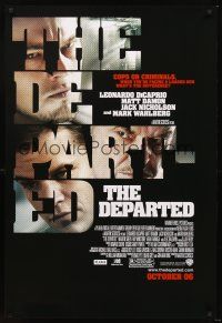 4t046 DEPARTED advance DS 1sh '06 Leonardo DiCaprio, Matt Damon, Martin Scorsese!