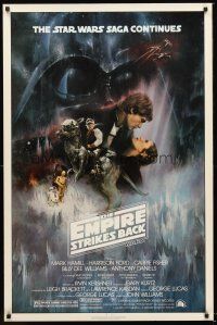 4t240 EMPIRE STRIKES BACK 1sh '80 George Lucas sci-fi classic, cool GWTW art by Roger Kastel!