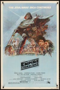 4t245 EMPIRE STRIKES BACK style B 1sh '80 George Lucas sci-fi classic, cool artwork by Tom Jung!