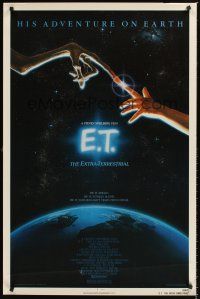 4t236 E.T. THE EXTRA TERRESTRIAL 1sh '82 Steven Spielberg classic, John Alvin art!