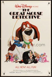 4t270 GREAT MOUSE DETECTIVE 1sh '86 Walt Disney's crime-fighting Sherlock Holmes rodent cartoon!