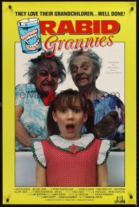 4t340 RABID GRANNIES 1sh '89 wild & wacky cannibal grandmas Troma horror!
