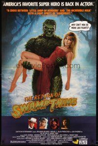 4t352 RETURN OF THE SWAMP THING 1sh '89 DC Comics, great wacky image, Heather Locklear!