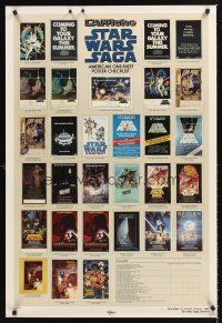 4t152 STAR WARS CHECKLIST 2-sided Kilian 1sh '85 great images of U.S. posters!