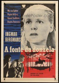 4w005 VIRGIN SPRING linen Brazilian '60 Ingmar Bergman's Jungfrukallan, original art by Gullberg!