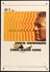4w260 COOL HAND LUKE linen 1sh '67 Paul Newman prison escape classic, cool art by James Bama!