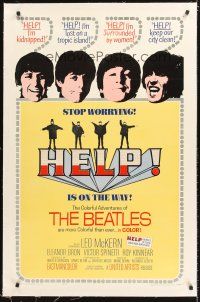 4w315 HELP linen 1sh '65 The Beatles, John, Paul, George & Ringo, rock & roll classic!