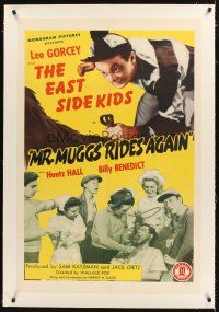 4w382 MR MUGGS RIDES AGAIN linen 1sh '45 Leo Gorcey, Huntz Hall & The East Side Kids!