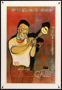 4w135 DIZZY GILLESPIE QUINTET linen 24x38 commercial poster '79 art of the trumpeter by Avi Farin!
