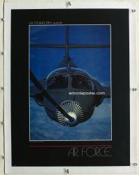 4w119 OA-37B DRAGONFLY linen 17x22 Air Force art print '80s c/u of the plane during refueling!
