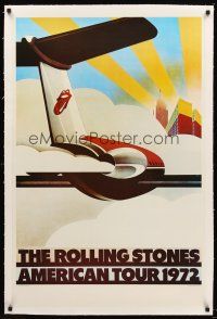 4w137 ROLLING STONES AMERICAN TOUR 1972 linen 25x39 concert tour poster '72 art by John Pashe!