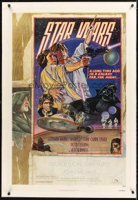 4w453 STAR WARS linen NSS style D 1sh 1978 cool circus poster art by Drew Struzan & Charles White!