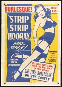4w457 STRIP STRIP HOORAY linen 1sh '50s it's those tantalizing girls you meet only in your dreams!