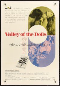 4w486 VALLEY OF THE DOLLS linen 1sh '67 sexy Sharon Tate, from Jacqueline Susann's erotic novel!