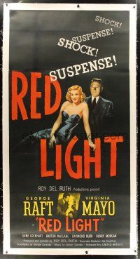 4x233 RED LIGHT linen 3sh '49 George Raft baits his trap with sexy blonde Virginia Mayo!