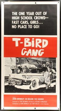 4x239 T-BIRD GANG linen 3sh '59 Roger Corman teen classic, fast cars, girls, no place to go!