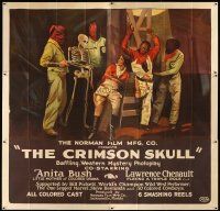 4x191 CRIMSON SKULL 6sh '21 stone litho of cowboys Anita Bush & Lawrence Chenault + cool skeleton!