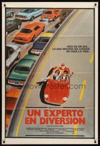 4x161 FERRIS BUELLER'S DAY OFF Argentinean '86 different art of Broderick & friends in Ferrari!