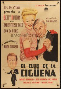 4x173 STORK CLUB Argentinean '45 Barry Fitzgerald, Don DeFore, great art of pretty Betty Hutton!