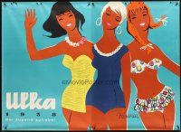 4x312 ULKA 1958 48x66 Austrian advertising poster '58 art of sexy bikini girls by Atelier Hoffman!