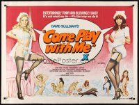 4x140 COME PLAY WITH ME British quad '77 art of sexy nurses by Tom William Chantrell!