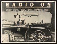 4x141 RADIO ON British quad '80 cool black & white car interior image + airplane by Sikerts!