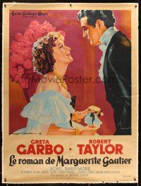 4x251 CAMILLE linen French 1p R50s different art of Greta Garbo & Robert Taylor by Roger Soubie!
