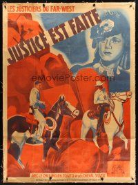 4x257 LONE RANGER linen French 1p '38 completely different art from the first serial version!