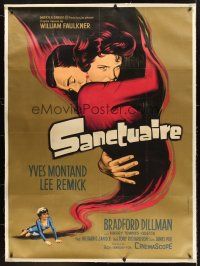 4x269 SANCTUARY linen French 1p '61 William Faulkner, cool completely different art of Lee Remick!