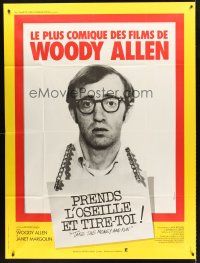 4x065 TAKE THE MONEY & RUN French 1p R70s wacky Woody Allen mugshot in classic mockumentary!