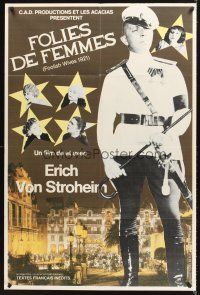 4x068 FOOLISH WIVES French 31x47 R90s full-length director/star Erich von Stroheim in uniform!