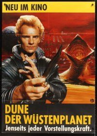 4x029 DUNE Swiss 33x47 '84 David Lynch sci-fi epic, different image of Sting & Berkey worm art!