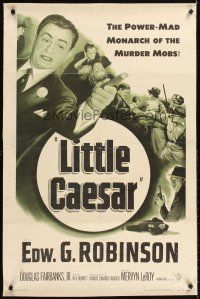 4x146 LITTLE CAESAR 1sh R54 Edward G. Robinson as the power-mad monarch of the murder mobs!